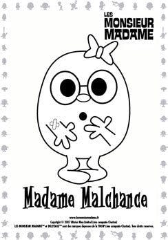 Coloriage Madame Malchance
