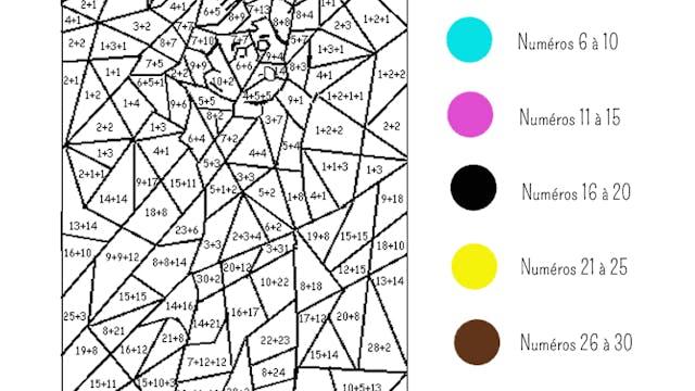 Coloriage magique à imprimer  les additions  MOMES