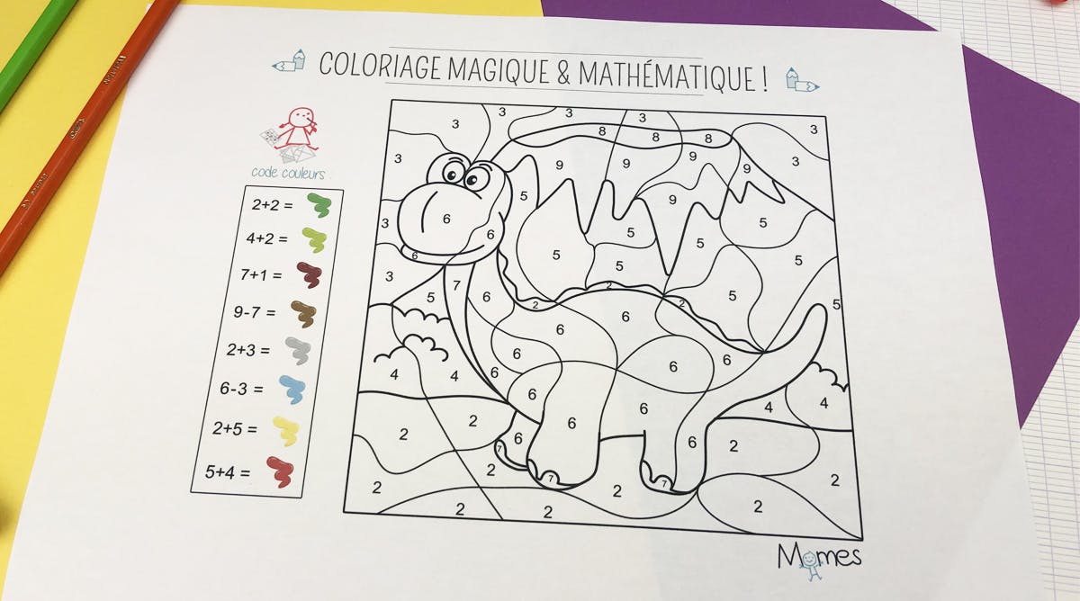 Coloriage Magique Mathematique Difficile Dessin Magique à imprimer