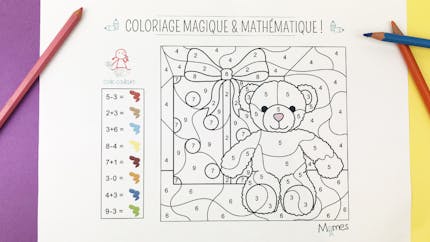 Coloriage magique et mathématique : Noël
