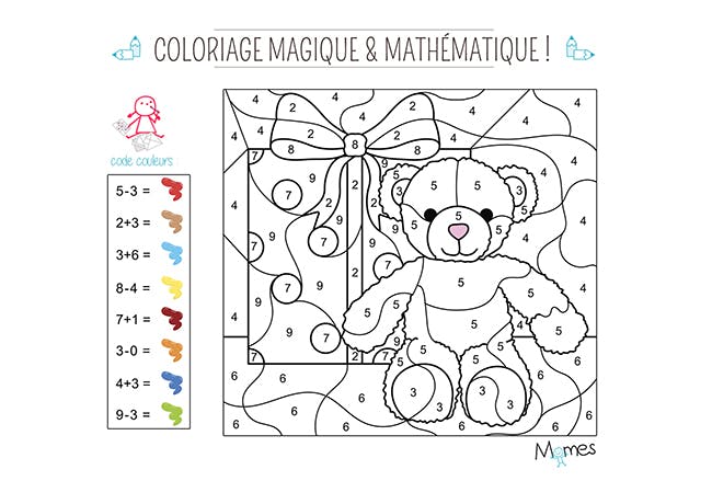 Coloriage magique et mathématique : Noël  MOMES.net