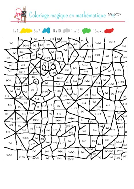 Coloriage magique exercice  MOMES.net
