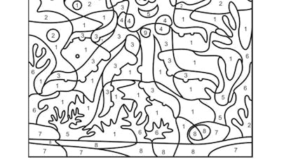 Coloriage magique : la pieuvre Coloriage magique : la pieuvre