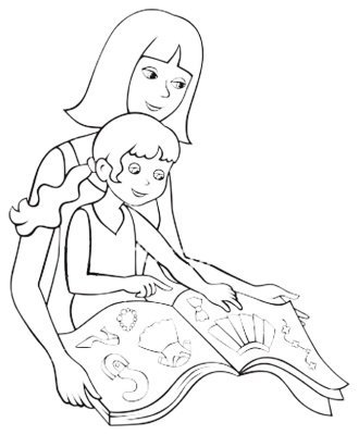 Coloriage mère et fille | MOMES.net