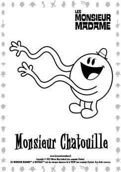 Coloriage Monsieur Chatouille Momes Net