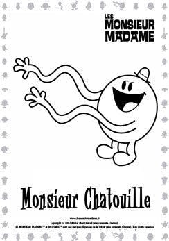 Coloriage Monsieur Chatouille