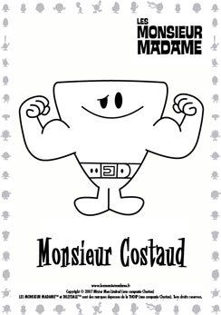 Coloriage Monsieur Costaud Momes Net
