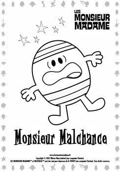 Coloriage Monsieur Malchance