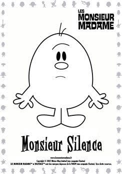 Coloriage Monsieur Silence