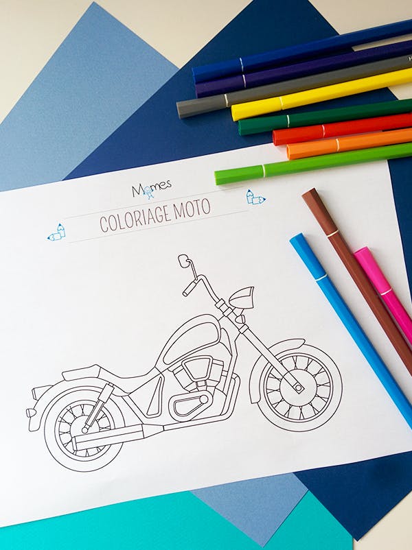 Coloriage Moto Momes Net