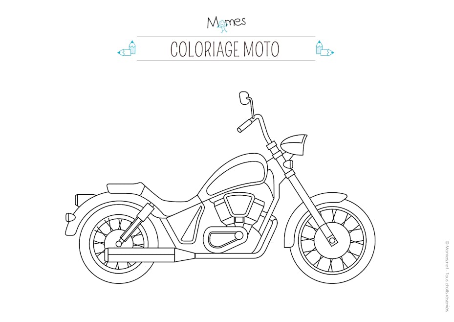 Coloriage moto