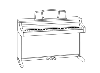 Coloriage Piano Momes Net