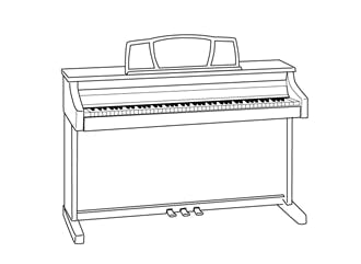Coloriage piano