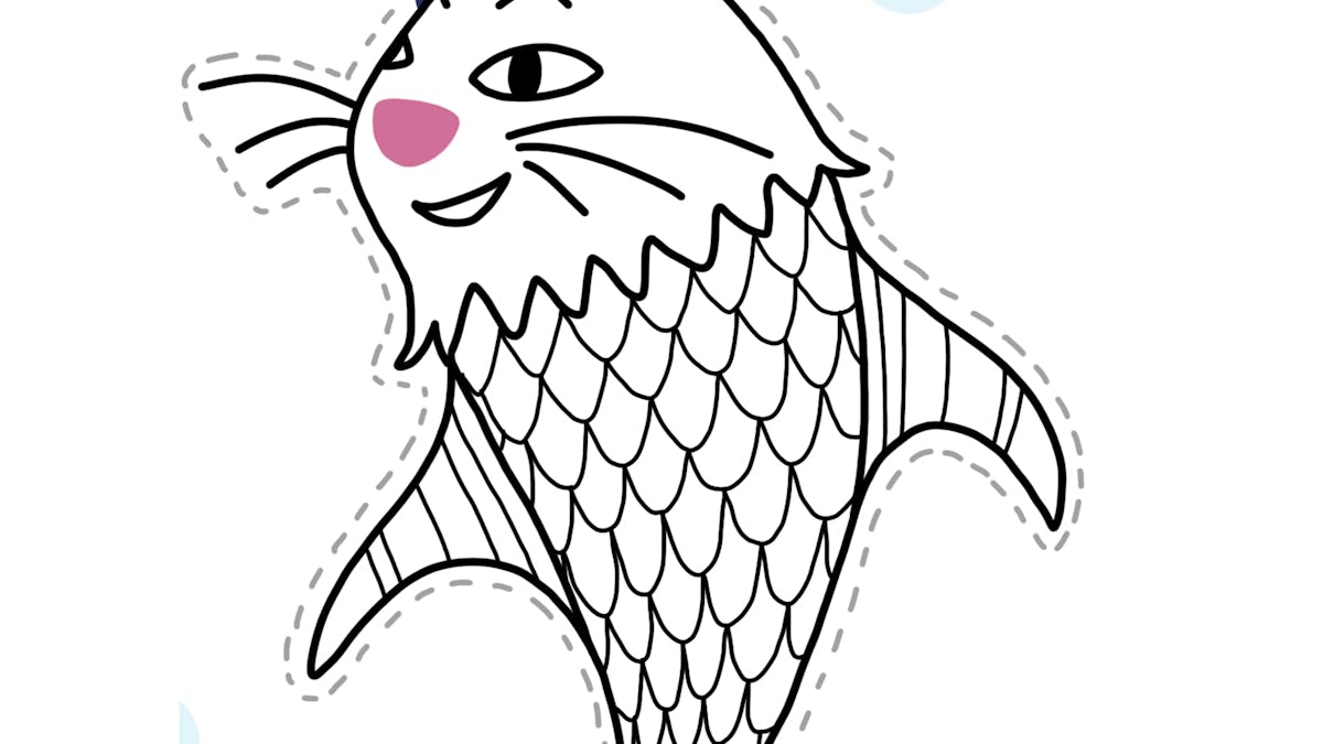 Coloriage poisson d'avril  le poisson chat  MOMES.net