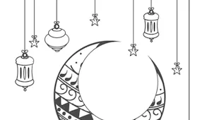 Coloriage Ramadan mosqu e au clair de lune MOMES net Coloriage Ramadan mosqu e au clair de lune MOMES net