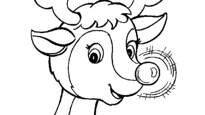 Coloriage Rudolphe le renne du Père Noël | MOMES.net Coloriage Rudolphe le renne du Père Noël | MOMES.net