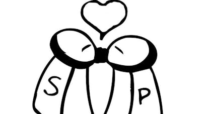 Coloriage Saint-Valentin: sel et poivre Coloriage Saint-Valentin: sel et poivre