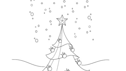 Coloriage sapin sous la neige Coloriage sapin sous la neige