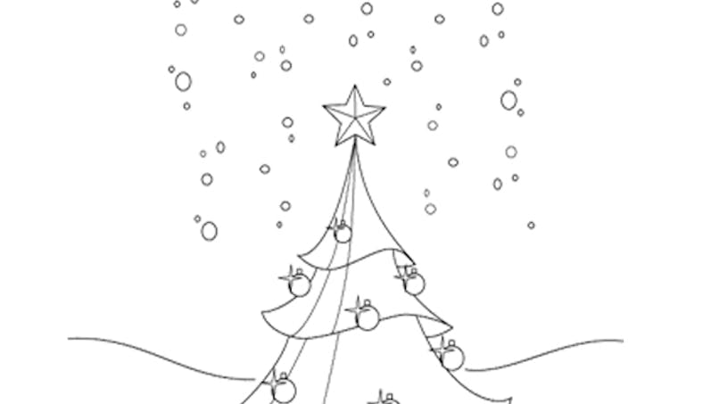Coloriage Le sapin de Noël sous la neige | MOMES.net Coloriage Le sapin de Noël sous la neige | MOMES.net