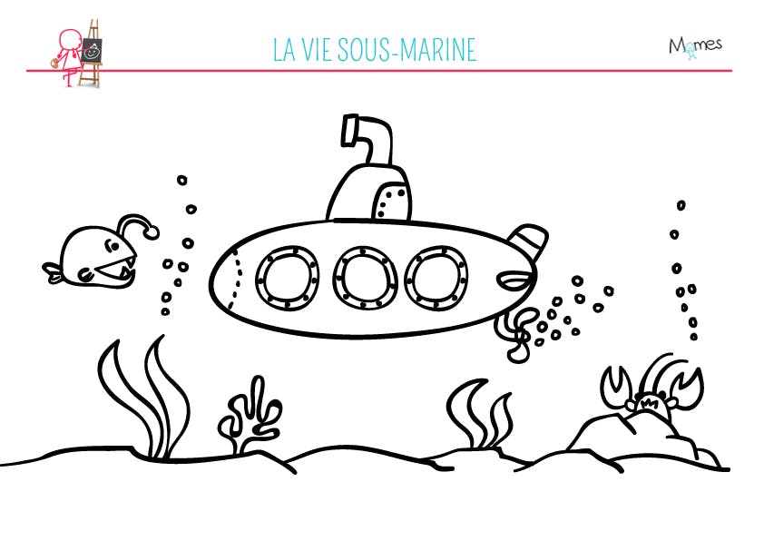 Coloriage Sous-marin
