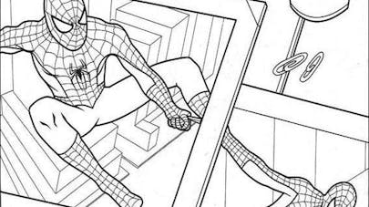 Coloriage SpiderMan dans le journal  MOMES.net