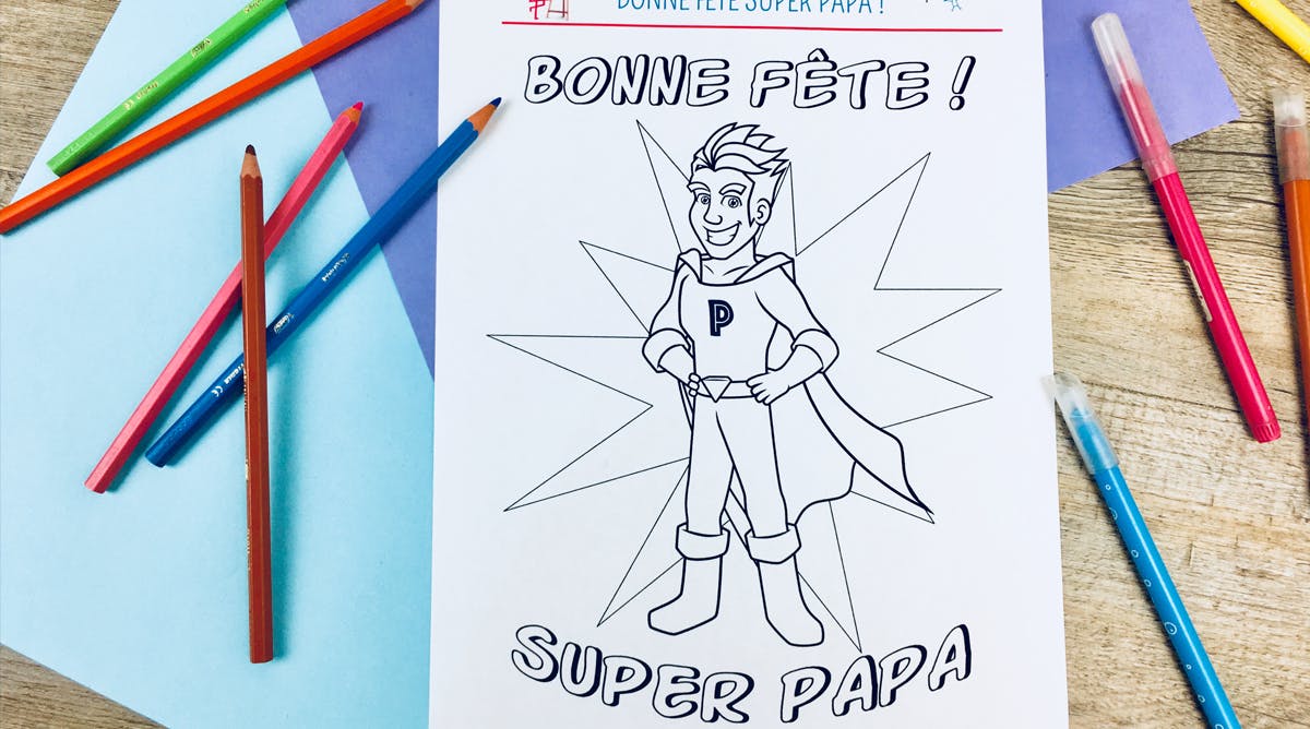 Coloriage Super Papa Momes Net