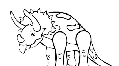 Coloriage Tricératops Coloriage Tricératops