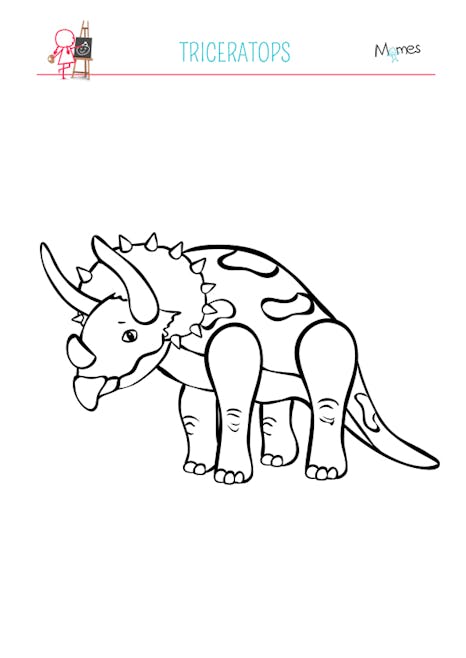 Coloriage Tricératops
