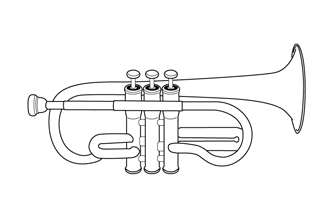 Coloriage Trompette Momes Net