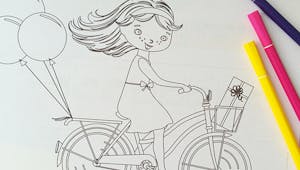 Coloriage vélo (3)  MOMES.net