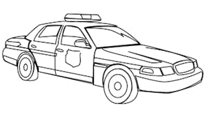 Coloriage voiture de police