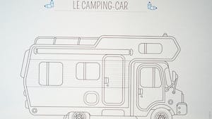 Coloriage voiture : le camping-car
