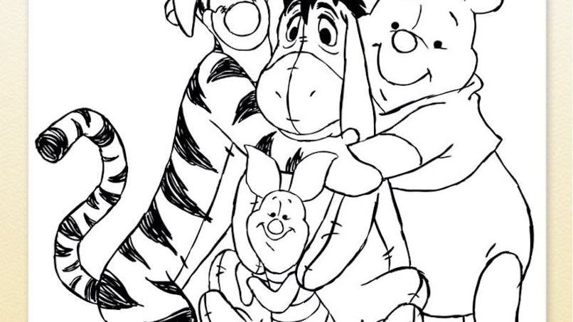 Coloriage Winnie l'ourson 1  MOMES.net