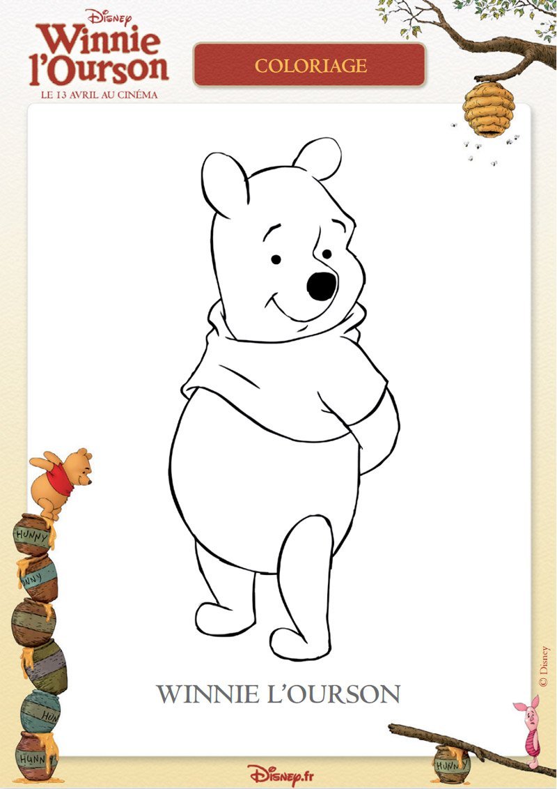 Coloriages Winnie L Ourson A Imprimer Momes Net