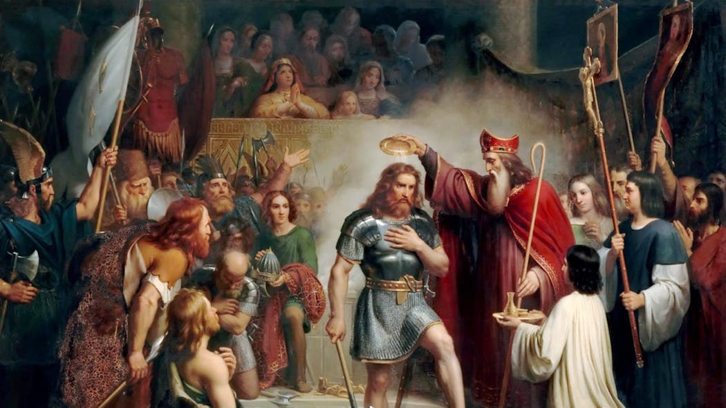 Analyser un document iconographique du Moyen Âge : le baptême de Clovis