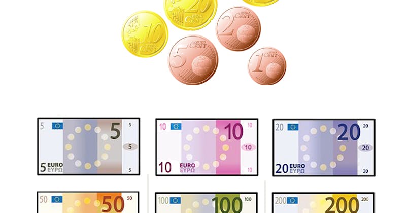 monnaie euro à imprimer