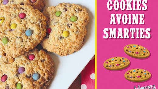 Recette facile : Cookies moelleux aux smarties