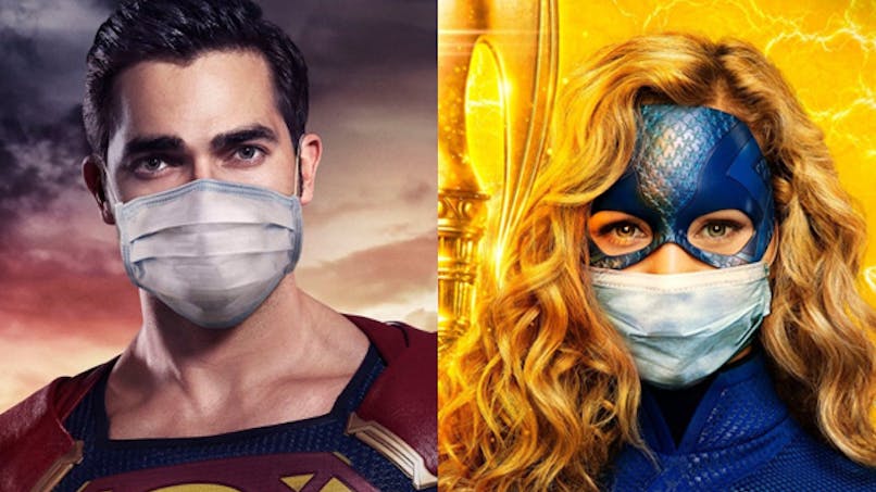 super-héros portent masques contre coronavirus DC
      comics