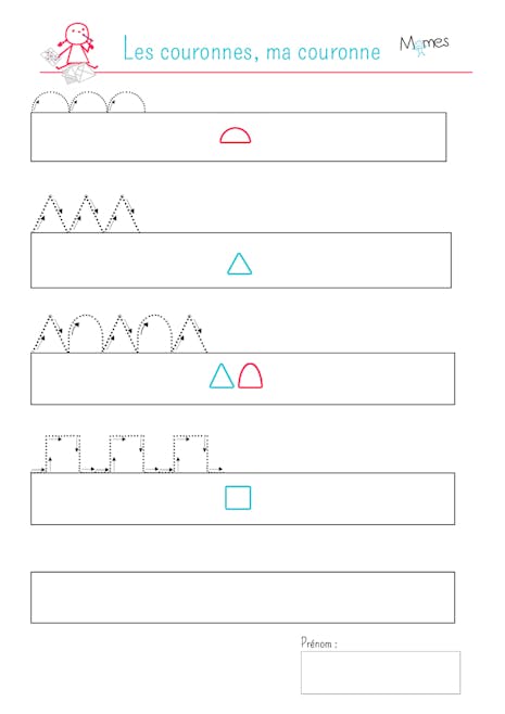 Couronnes Fete Des Rois Exercice De Trace 1 Momes Net