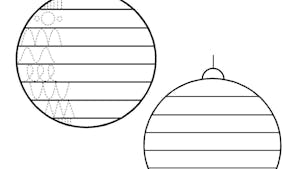Décore les boules de Noël - Exercice de tracé