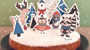 Des animaux des bois pour un joli gâteau de Noël