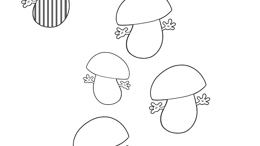 Graphisme : apprendre à dessiner des champignon en maternelle