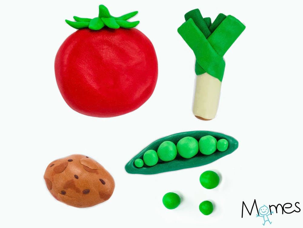 Des légumes en pâte à modeler