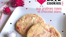 Des Love Cookies aux pralines roses et chocolat blanc