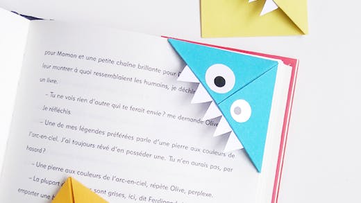 DIY : Comment faire un marque page "monstre" en papier ?