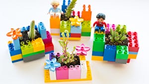 Des pots de plantes en Lego