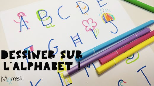 Alphabet script à imprimer et à colorier