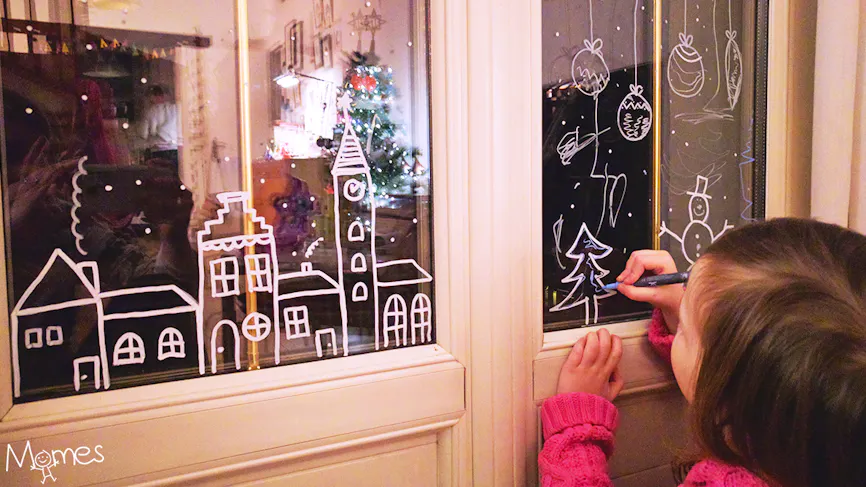 Tuto : dessin vitre Noel | MOMES