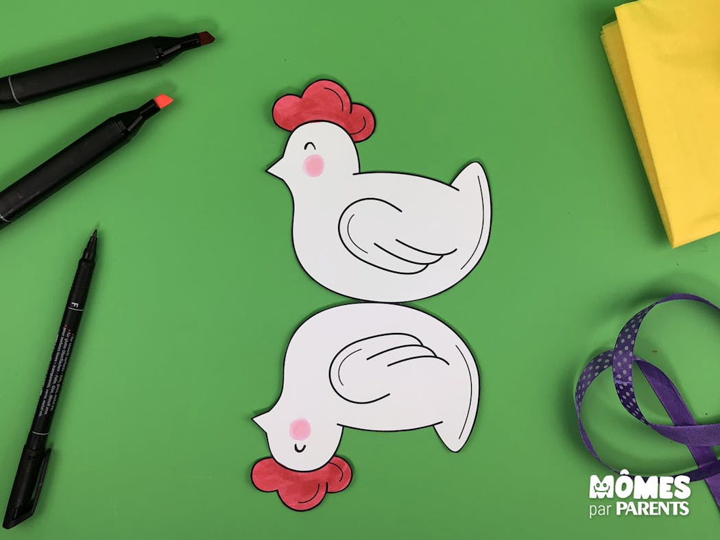 Gabarit Panier Poule De Paques A Imprimer DIY petite poule de pâques | MOMES