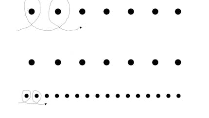 Exercice d'écriture : tracer des boucles autour de points